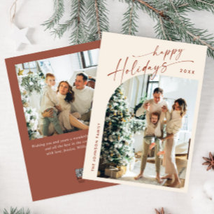 Tarjeta Festiva Sencillamente Elegante Y Elegante 2 Navidades FOTO