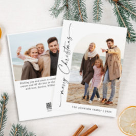 Tarjeta Festiva Sencillamente Elegante Y Elegante 2 Navidades FOTO