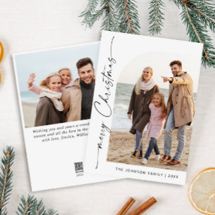 Tarjeta Festiva Sencillamente Elegante Y Elegante 2 Navidades FOTO