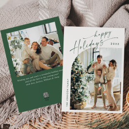 Tarjeta Festiva Sencillamente Elegante Y Elegante 2 Navidades FOTO