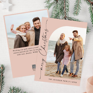 Tarjeta Festiva Sencillamente Elegante Y Elegante 2 Navidades FOTO