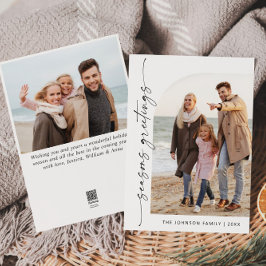 Tarjeta Festiva Sencillamente Elegante Y Elegante 2 Navidades FOTO