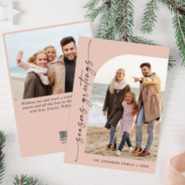 Tarjeta Festiva Sencillamente Elegante Y Elegante 2 Navidades FOTO