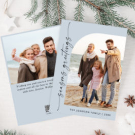 Tarjeta Festiva Sencillamente Elegante Y Elegante 2 Navidades FOTO