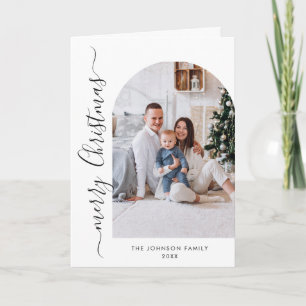 Tarjeta Festiva Sencillamente Elegante Y Elegante 2 Navidades FOTO