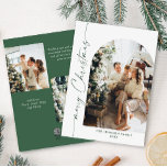 Tarjeta Festiva Sencillamente Elegante Y Elegante 3 Navidades FOTO<br><div class="desc">Navidades Elegantes Y Elegantes De Fotografía Saludando La Tarjeta De Vacaciones. Sorprende y trae alegría a los cercanos y hace que la celebración sea inolvidable. Para una mayor personalización,  haga clic en el enlace "personalizar adicional" y utilice nuestra herramienta de diseño para modificar esta plantilla.</div>