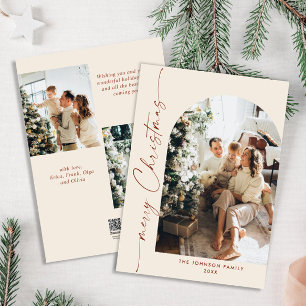 Tarjeta Festiva Sencillamente Elegante Y Elegante 3 Navidades FOTO