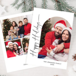 Tarjeta Festiva Sencillamente Elegante Y Elegante 4 Navidades De F