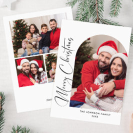 Tarjeta Festiva Sencillamente Elegante Y Elegante 4 Navidades De F