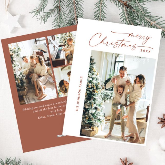 Tarjeta Festiva Sencillamente Elegante Y Elegante 4 Navidades De F (Subido por el creador)