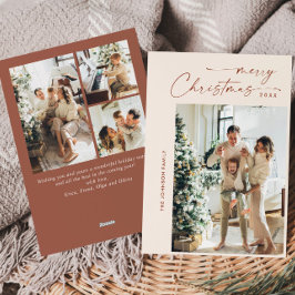 Tarjeta Festiva Sencillamente Elegante Y Elegante 4 Navidades De F