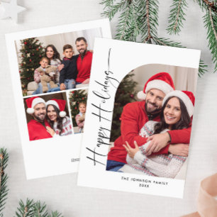 Tarjeta Festiva Sencillamente Elegante Y Elegante 4 Navidades De F