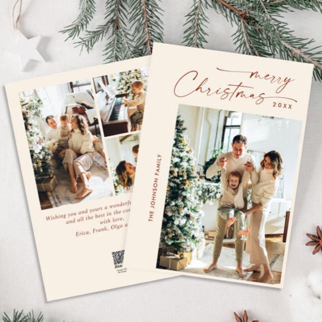 Tarjeta Festiva Sencillamente Elegante Y Elegante 4 Navidades De F (Subido por el creador)