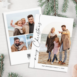 Tarjeta Festiva Sencillamente Elegante Y Elegante 4 Navidades De F