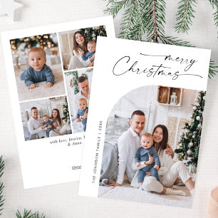 Tarjeta Festiva Sencillamente Elegante Y Elegante 5 Navidades De F