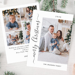 Tarjeta Festiva Sencillamente Elegante Y Elegante 5 Navidades De F