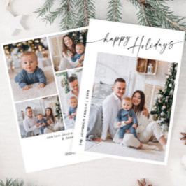 Tarjeta Festiva Sencillamente Elegante Y Elegante 5 Navidades De F