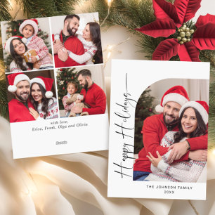 Tarjeta Festiva Sencillamente Elegante Y Elegante 5 Navidades De F
