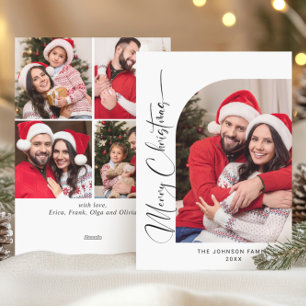 Tarjeta Festiva Sencillamente Elegante Y Elegante 5 Navidades De F