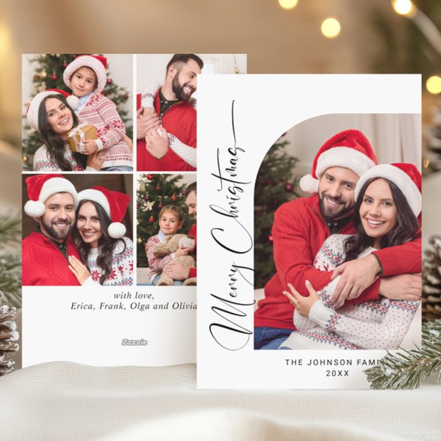 Tarjeta Festiva Sencillamente Elegante Y Elegante 5 Navidades De F (Subido por el creador)