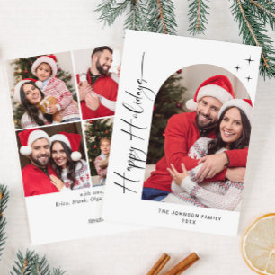 Tarjeta Festiva Sencillamente Elegante Y Elegante 5 Navidades De F