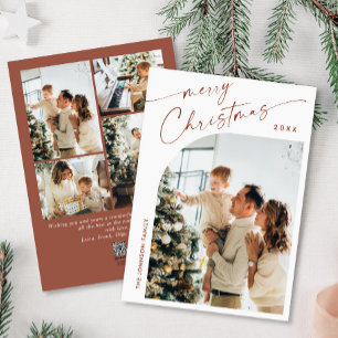 Tarjeta Festiva Sencillamente Elegante Y Elegante 5 Navidades De F