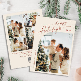 Tarjeta Festiva Sencillamente Elegante Y Elegante 5 Navidades De F