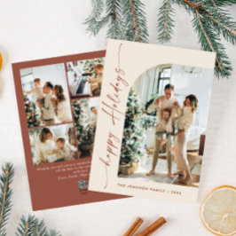 Tarjeta Festiva Sencillamente Elegante Y Elegante 5 Navidades De F