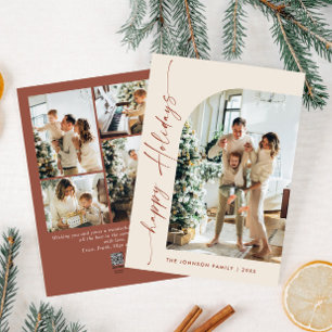 Tarjeta Festiva Sencillamente Elegante Y Elegante 5 Navidades De F