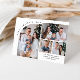 Tarjeta Festiva Sencillamente Elegante Y Elegante 5 Navidades De F