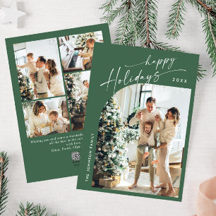 Tarjeta Festiva Sencillamente Elegante Y Elegante 5 Navidades De F