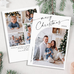 Tarjeta Festiva Sencillamente Elegante Y Elegante 5 Navidades De F