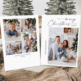 Tarjeta Festiva Sencillamente Elegante Y Elegante 5 Navidades De F