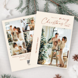 Tarjeta Festiva Sencillamente Elegante Y Elegante 5 Navidades De F