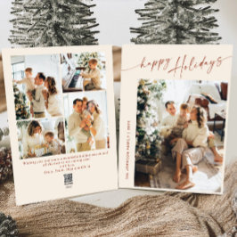 Tarjeta Festiva Sencillamente Elegante Y Elegante 5 Navidades De F