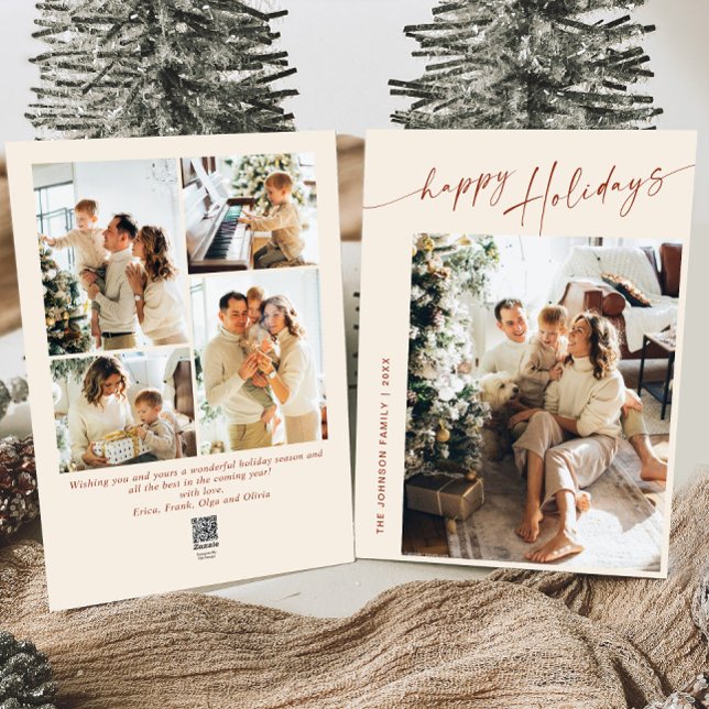 Tarjeta Festiva Sencillamente Elegante Y Elegante 5 Navidades De F (Subido por el creador)