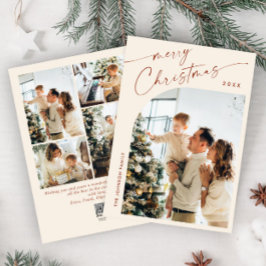 Tarjeta Festiva Sencillamente Elegante Y Elegante 5 Navidades De F