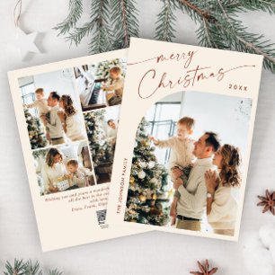 Tarjeta Festiva Sencillamente Elegante Y Elegante 5 Navidades De F