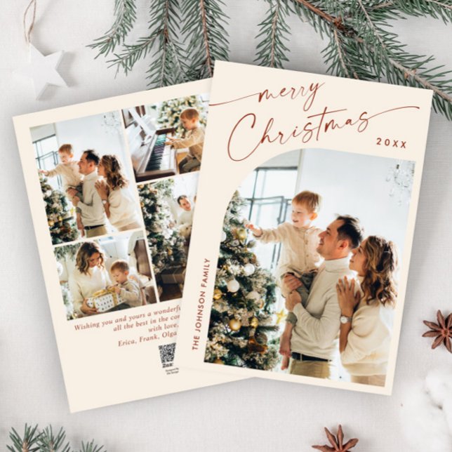 Tarjeta Festiva Sencillamente Elegante Y Elegante 5 Navidades De F (Subido por el creador)