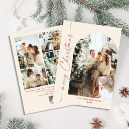 Tarjeta Festiva Sencillamente Elegante Y Elegante 5 Navidades De F