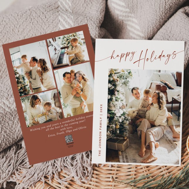 Tarjeta Festiva Sencillamente Elegante Y Elegante 5 Navidades De F (Subido por el creador)