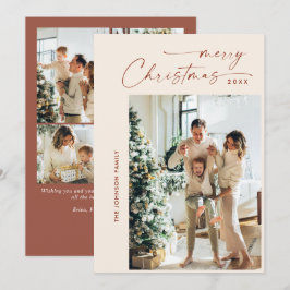 Tarjeta Festiva Sencillamente Elegante Y Elegante 5 Navidades De F