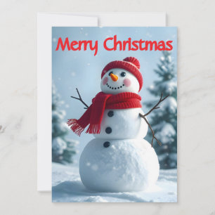 Tarjeta Festiva Sencillamente Espolvoreados Los Navidades Snowman