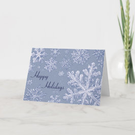 Tarjeta Festiva Sencillamente Snowflakes Art Personalizado fotogra