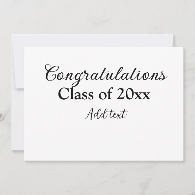 Tarjeta Festiva Sencillas felicitaciones por graduación mínima aña (Anverso)
