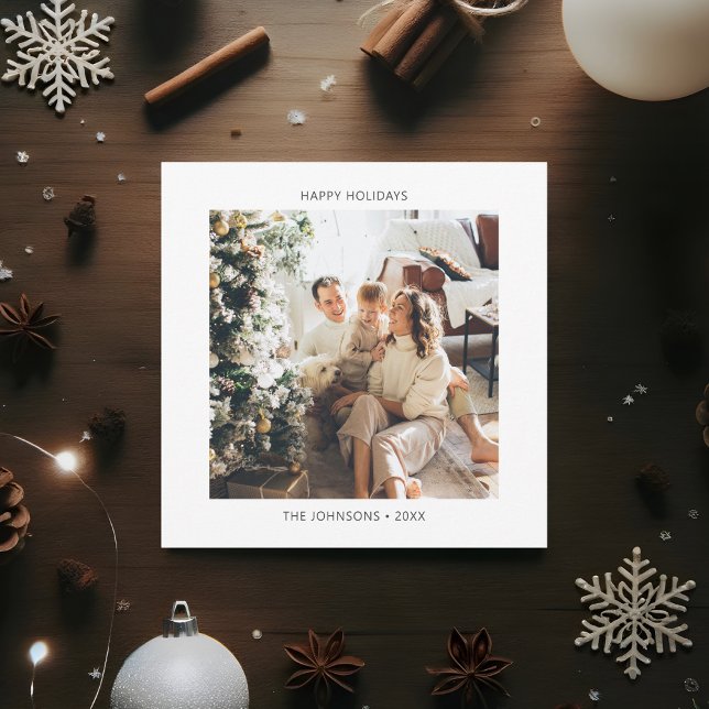 Tarjeta Festiva Sencillas vacaciones felices Una foto (Subido por el creador)