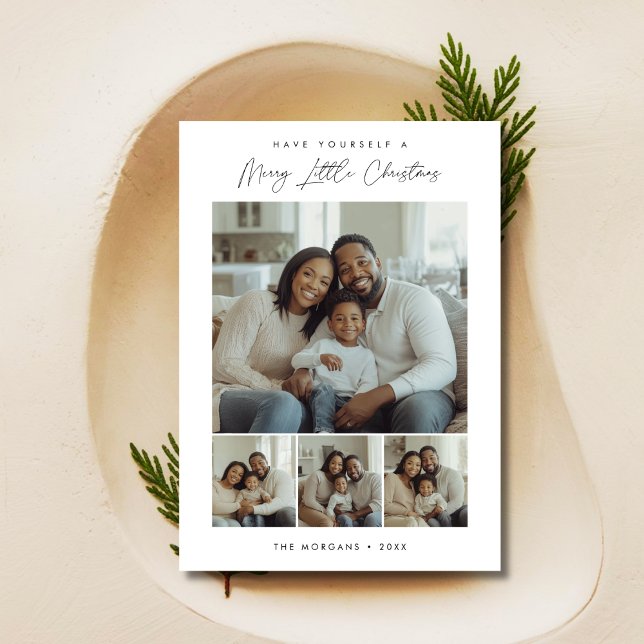 Tarjeta Festiva Sencillo 4 Foto Merry Pequeños Navidades Niños (Subido por el creador)