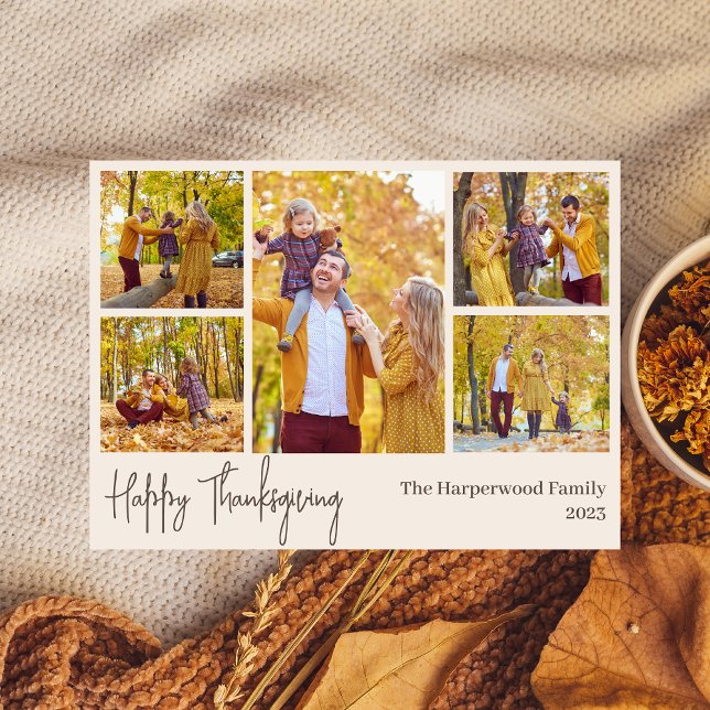Tarjeta Festiva Sencillo collage de fotos de la familia moderna de (Subido por el creador)