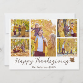 Tarjeta Festiva Sencillo collage de fotos de la familia moderna de