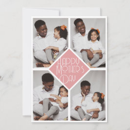 Tarjeta Festiva Sencillo collage de la familia de fotos de Día de